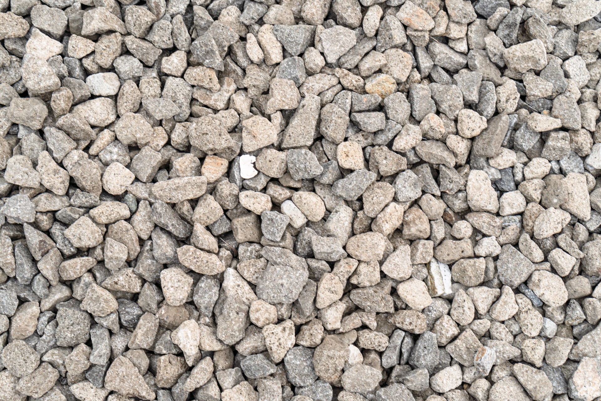 Crushed stones or gravel